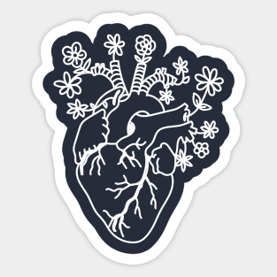 Flowered Heart Sticker